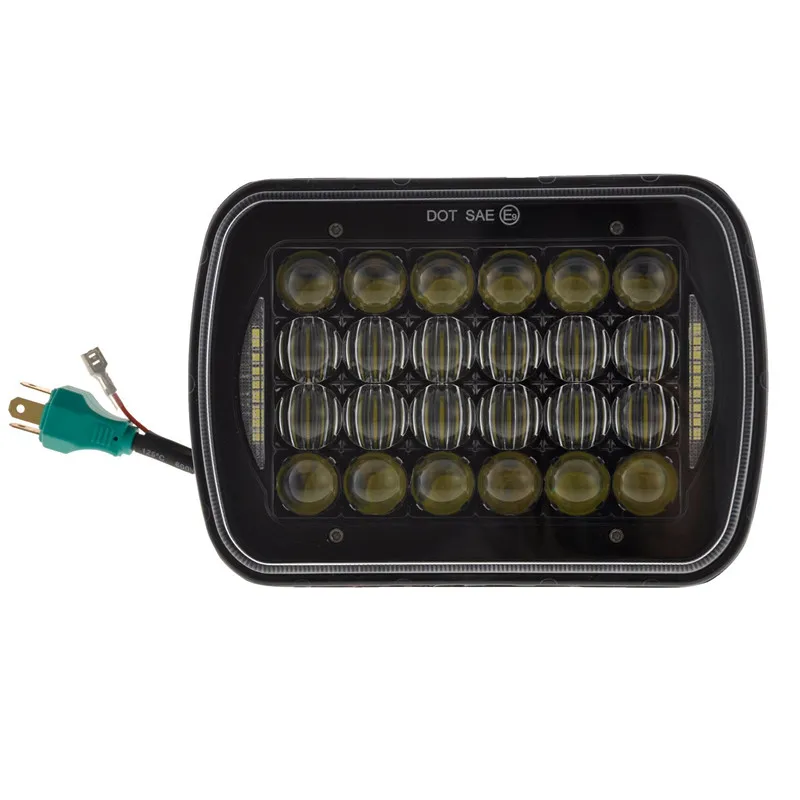 Пара 5 ''x 7'' дюймов 85 Вт 5D прямоугольная светодиодная фара с DRL Для Jeep Cherokee XJ