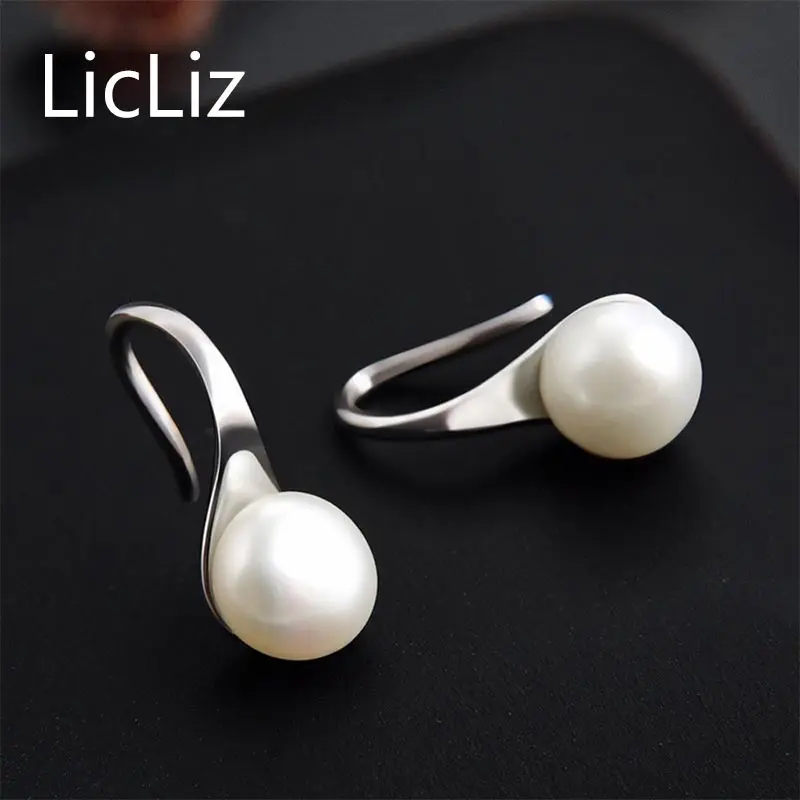 Женские серьги подвески с жемчугом liliz белые розовые фиолетовые Крючки из