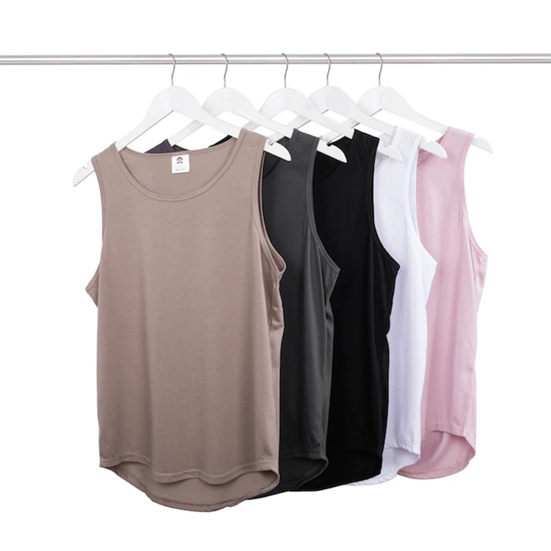 100% хлопок дышащий большой мужской 2017 Новый Летний жилет без рукавов Футболка