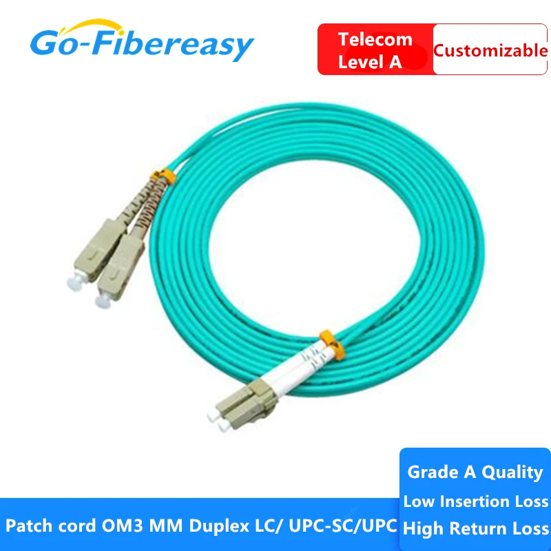 10 шт. LC SC fibra optica ftth патч кабель 10G OM3 многомодовый дуплексный ПВХ корд 1 м 2 3 5