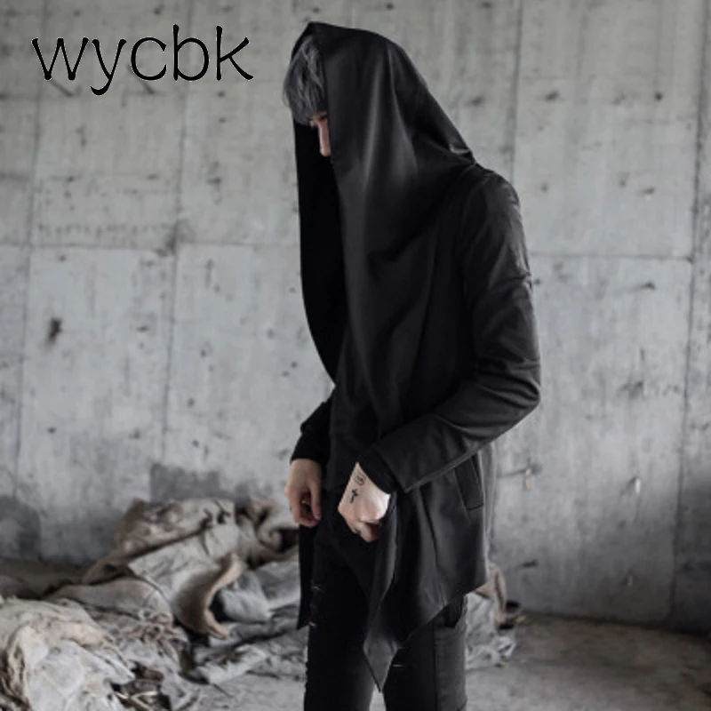 Wycbk мужская куртка с капюшоном черное платье лучшее качество хип хоп толстовка