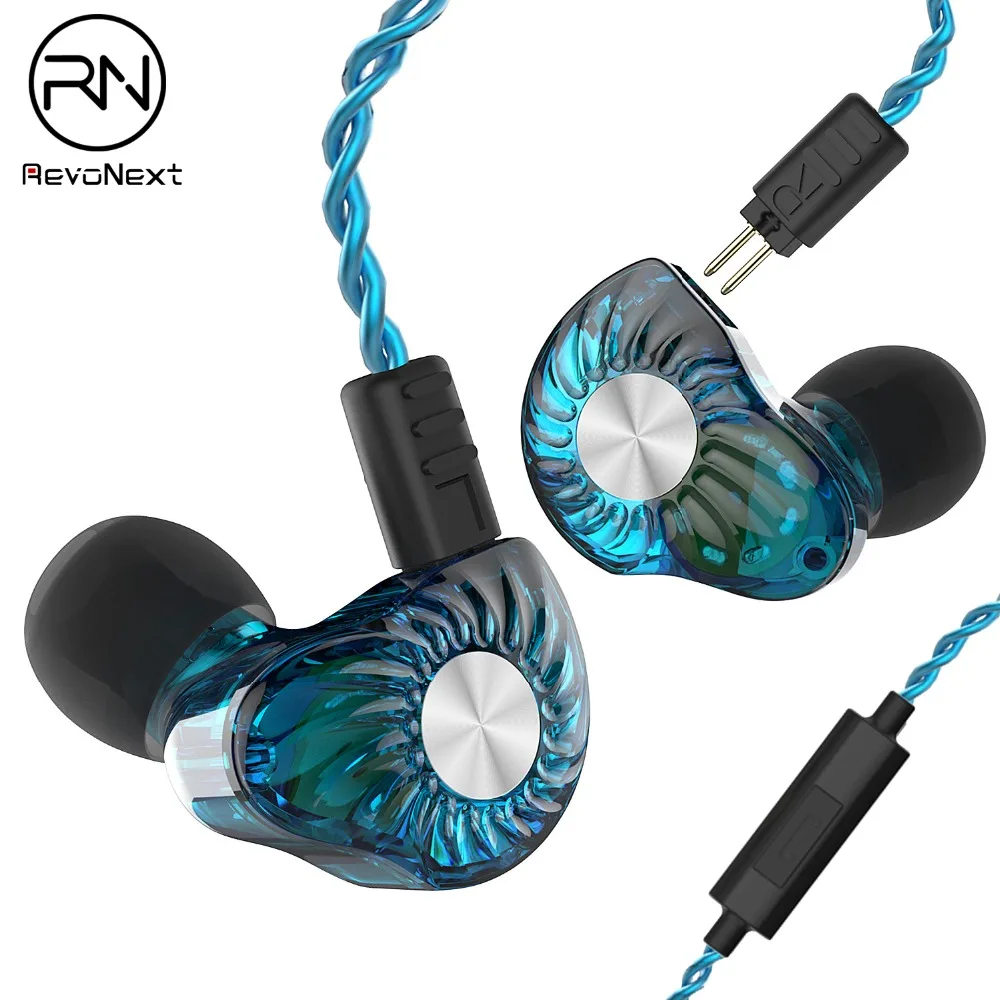 Revonext RX8 1BA + 1DD в ухо наушник гибридная гарнитура HIFI бас шумоизолирующие наушники с