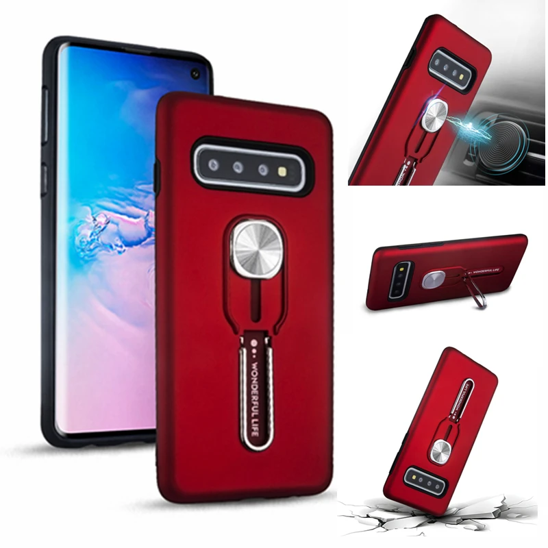 Для samsung Galaxy S10E S9 Plus S8 чехол Гибридный Силиконовый ПК прочный Броня магнитное