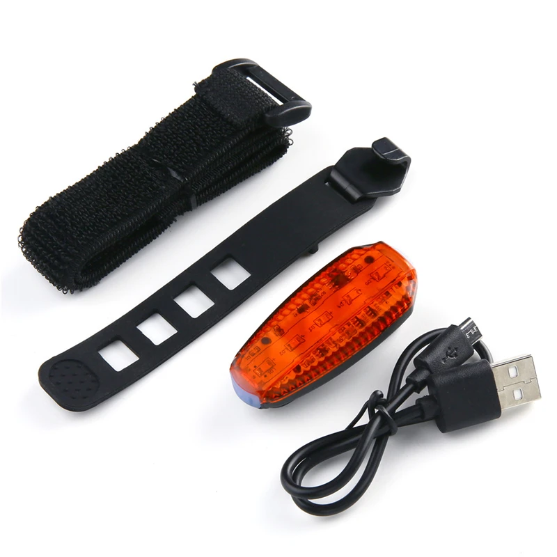 6 Light Mode USB Rechargeable Bicycle Rear Cycling LED Taillight Waterproof MTB Road Bike Tail Back Lamp for | Спорт и развлечения