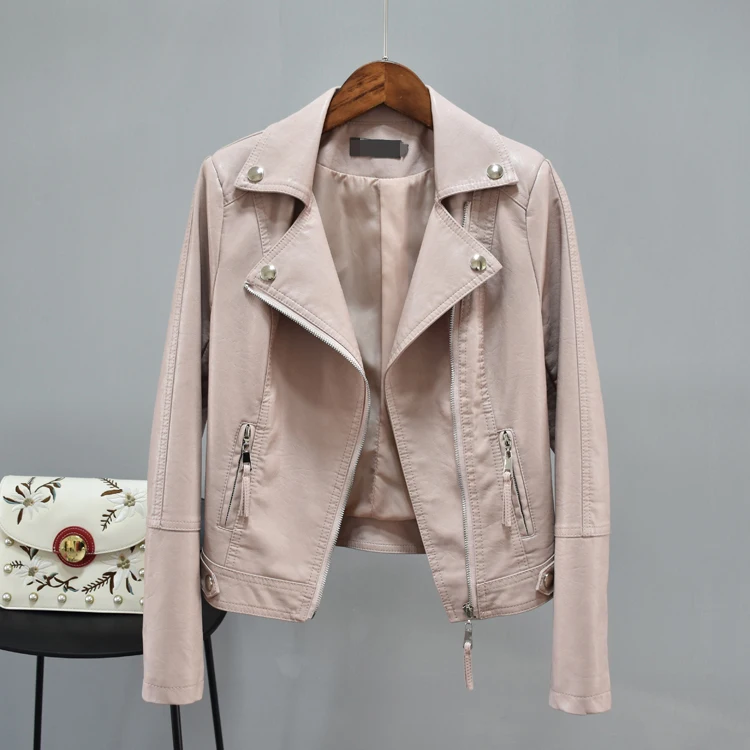 Весенняя модная женская одежда кожаная куртка большого размера с длинным