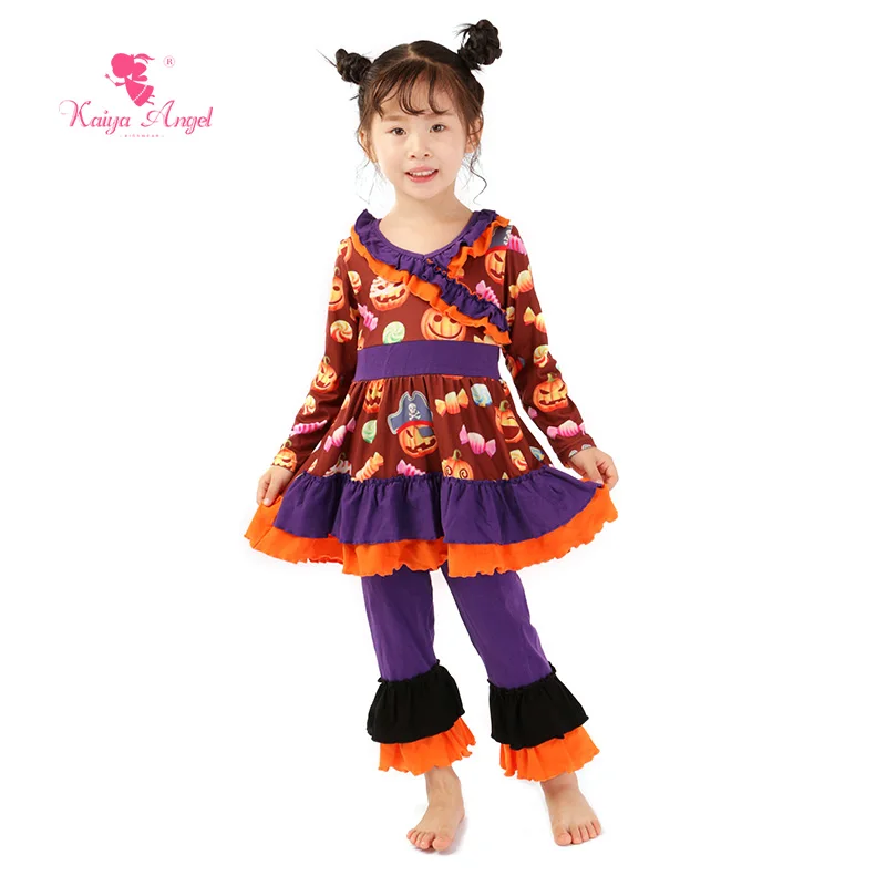 

2018 New Halloween Party Adorable Toddler Baby Girl clothes Fall Wholesale Summer Pajamas Set Winter Outfit Kids Birthday Gift
