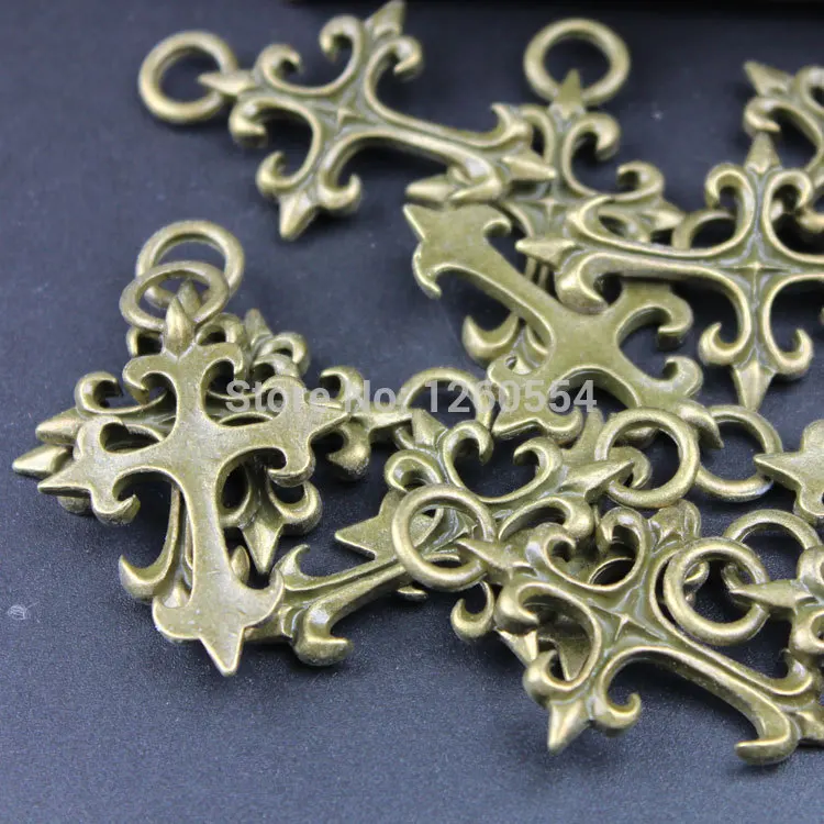 

P1544 DIY retro accessories ancient bronze alloy Cross