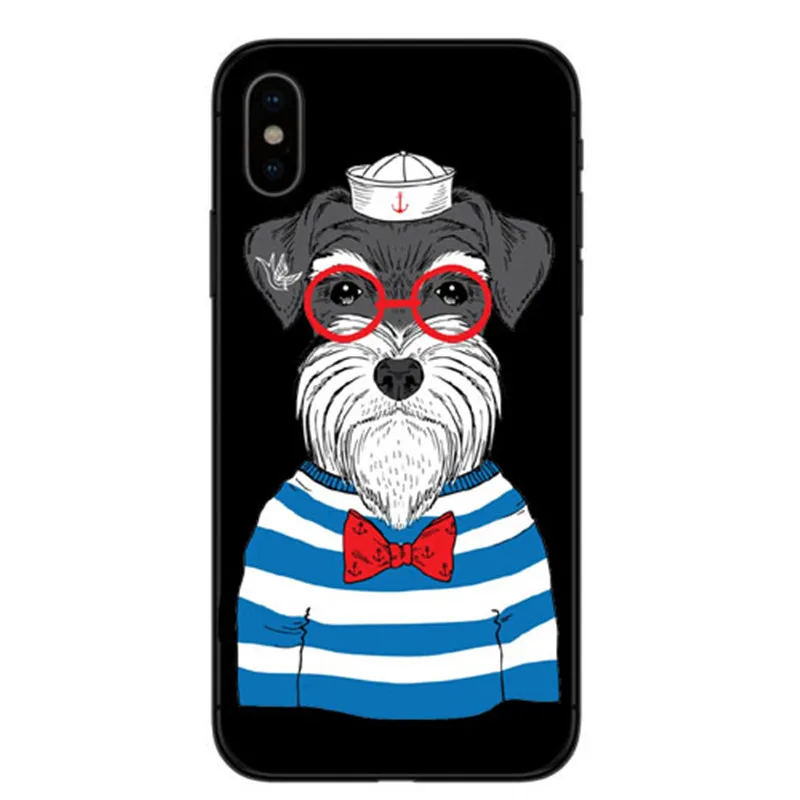 Encantador dos desenhos animados cao Westie Magro caso de телефоны de silicone грудь для Macio для iPhone 5, 6, 7, 8 Plus Маис X XR Xmax