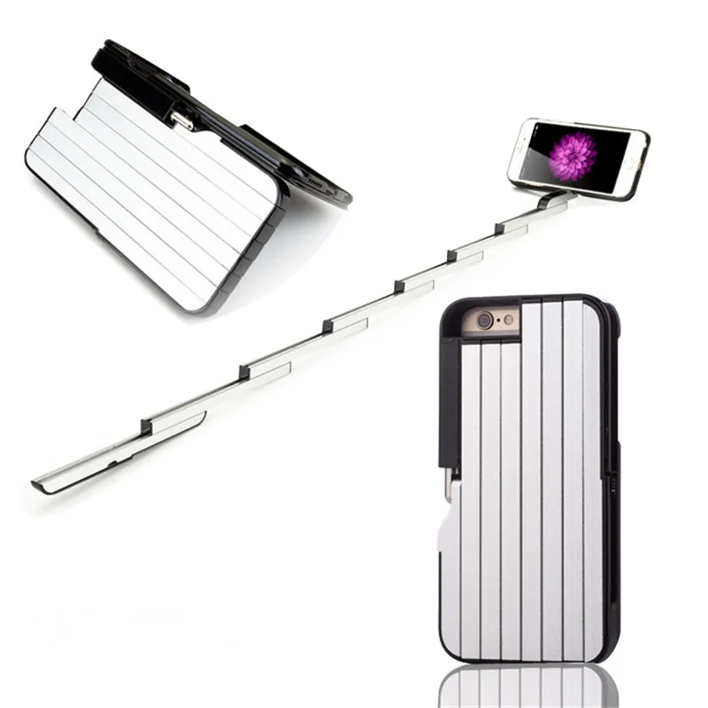 Оптовая продажа 3 в 1 Алюминиевая Складная селфи палка подставка чехол для iPhone 6 6S 7