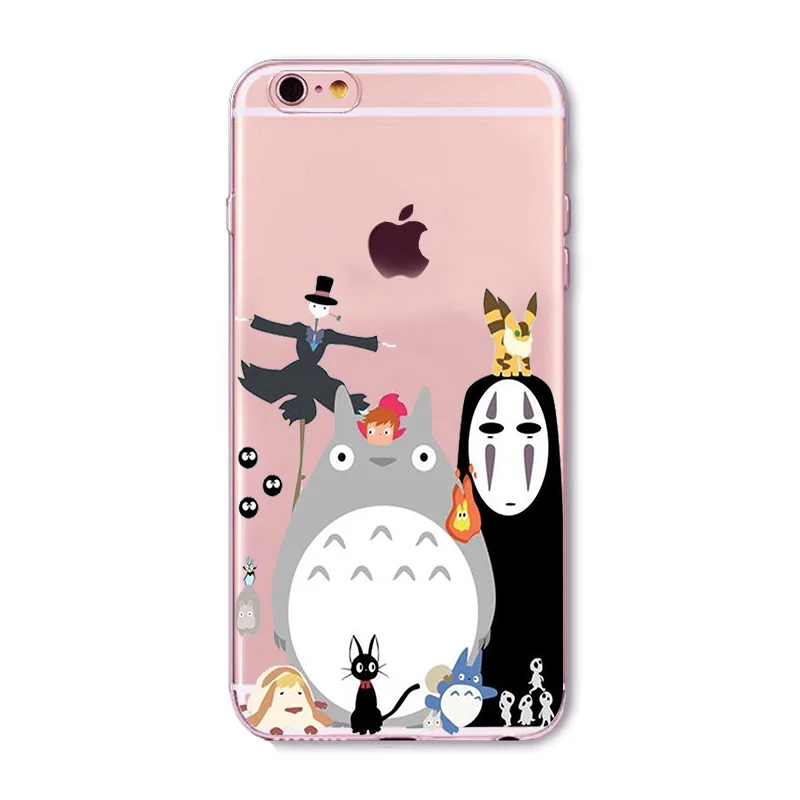 My Neighbor Totoro current fashion Cover For iphone XS XR transparent and black TPU soft shell for Samsung S7 S8 S9 case cover |