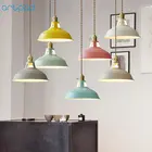 Современные подвесные потолочные светильники Artpad в форме зонта, металлическая промышленсветодиодный Светодиодная лампа E27 для кухни, комнатные светильники