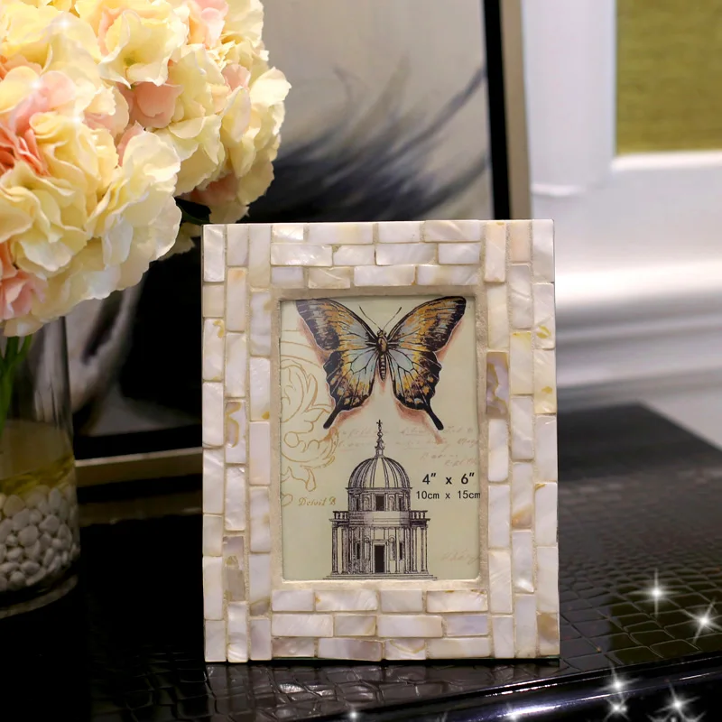 Fashionable Handcrafted Seashell photo frame Picture Photo Frames YSPF-010 | Дом и сад