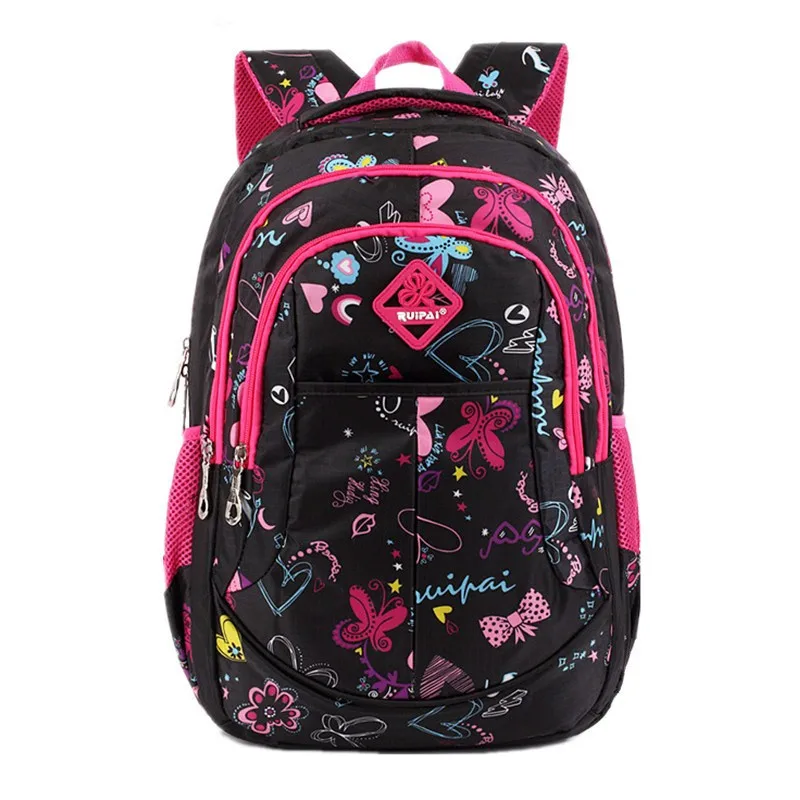 Детский Школьный рюкзак, водонепроницаемые ранцы для учеников, школьные портфели для девочек с принтом