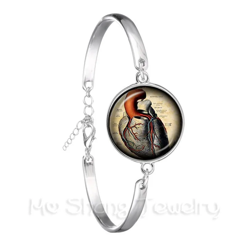 Браслет для анатомии человека стеклянный кабошон 18 мм научное медицинское