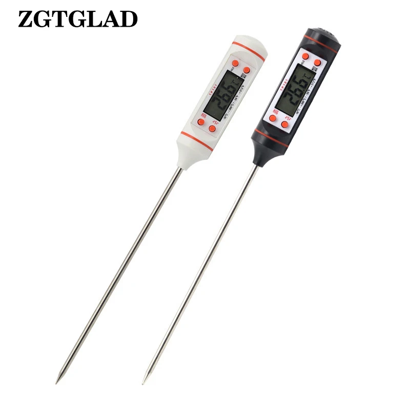ZGTGLAD, термометр из нержавеющей стали, кухонный, для приготовления пищи, барбекю, термометр, для приготовления пищи, складной зонд, фрикадизатор, для мяса
