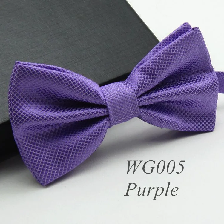 WG005 Purple Галстук бабочка на застежке. Большой выбор расцветок - Цвет: WG005 Purple
