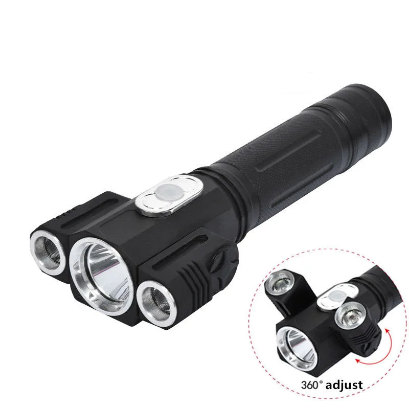 Супер яркий 3 LED вращения фонарик Worklight факел работы стенда Света Магнитная Палатка лампа+ зарядное устройство+ 18650