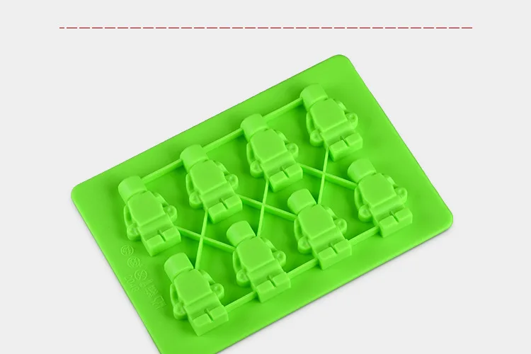 Бесплатная доставка 1 шт. food grade силиконовые Lego робот &quotсделай сам&quot для
