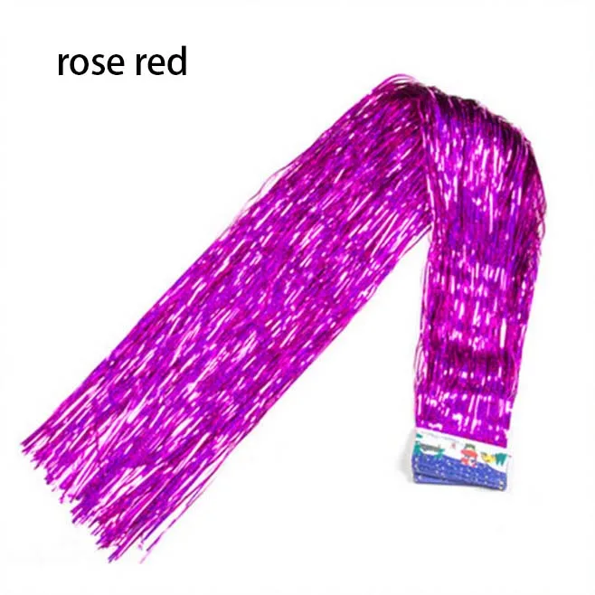 rose red 10 шт. 1 м x 9 см воздушный шар дождь шелковая кисточка Свадебная вечеринка День рождения Рождественская елка украшения дождь занавес фольга линия воздушный шар аксессуары - Цвет: rose red