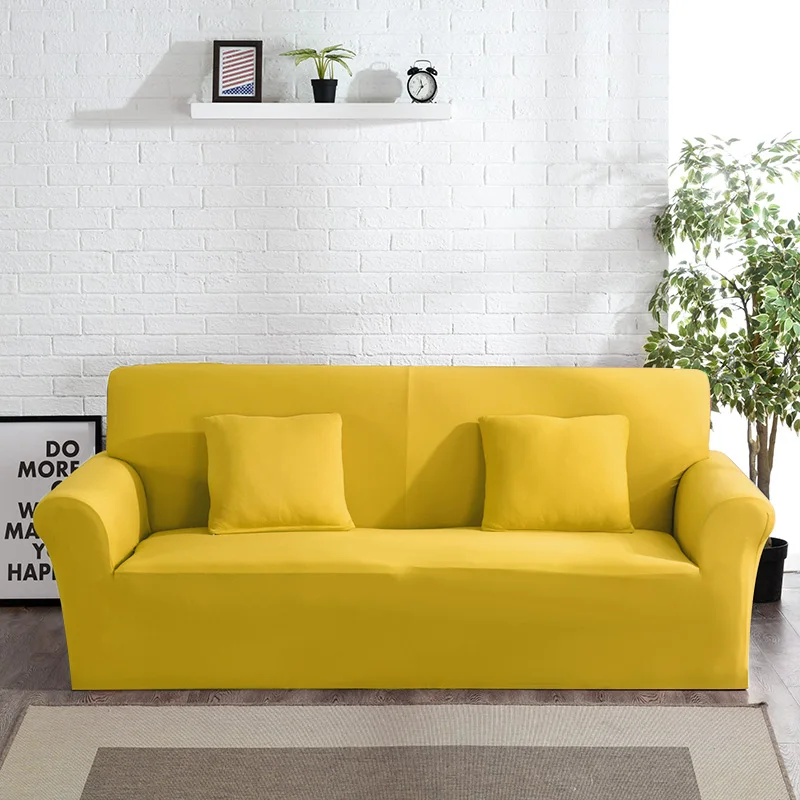 Yellow Высокая Класс Крышка для мебели диван кресло современный Гостиная чехол для дивана из стрейчевого эластичного материала диване чехол из хлопка на возраст от 1/2/3/4 местный - Цвет: Yellow