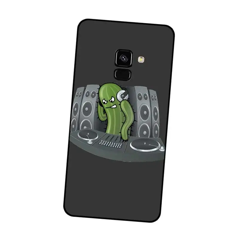 P025 Cactus Cute Black Silicone Case Cover For Samsung Galaxy J2 J3 J4 J5 J6 J7 J8 Pro Plus Prime 2018 2017 |