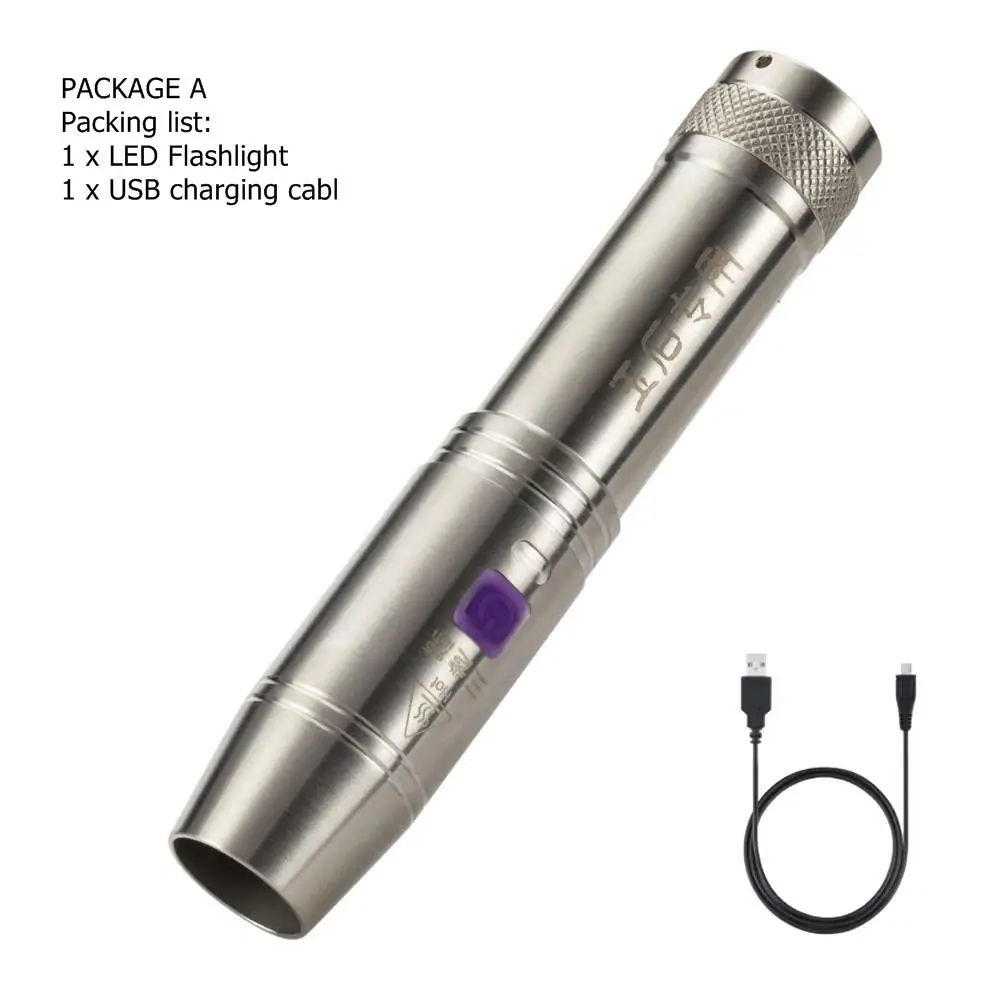 PACKAGE A AloneFire SV330 Jade Flash светильник USB Перезаряжаемый УФ светодиодный 365nm фиолетовый светильник Ультрафиолетовый фонарь для ювелирных изделий янтарные деньги - Испускаемый цвет: PACKAGE A