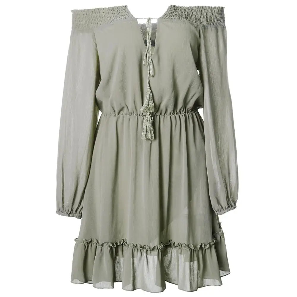 Waist Dresses For Women Spring Summer Chiffon Temperament Casual Female Sexy Clothing | Женская одежда