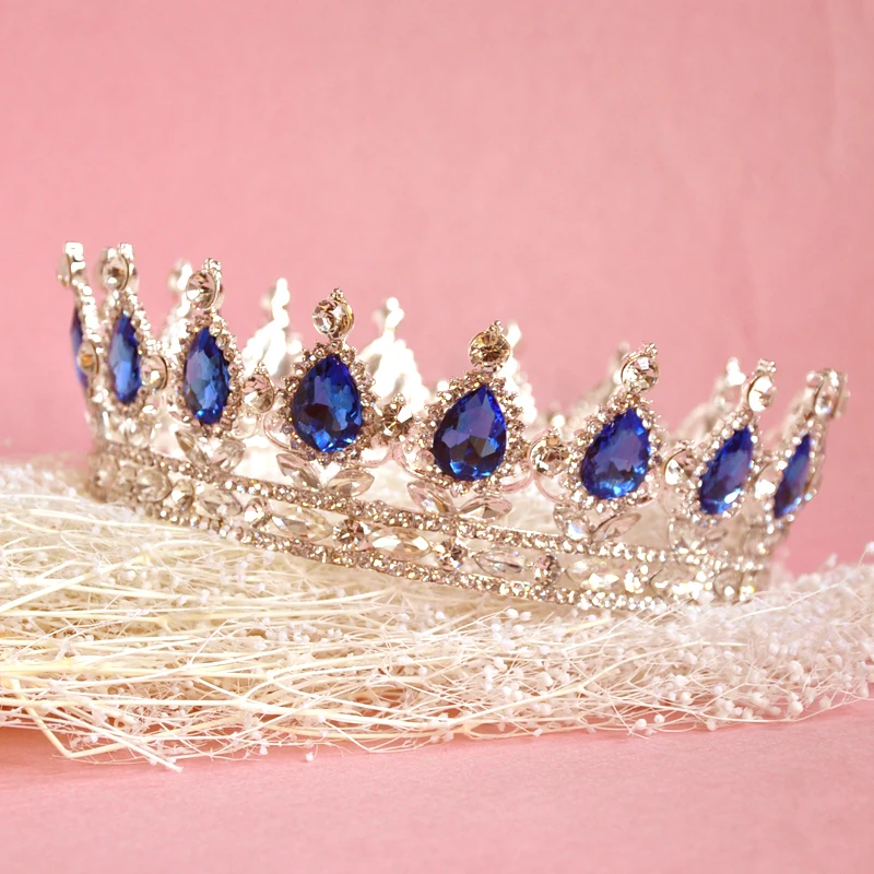 2017 свадебное платье невесты Water Drop девушка серебро Quinceanera Kings Queens и короны диадемы