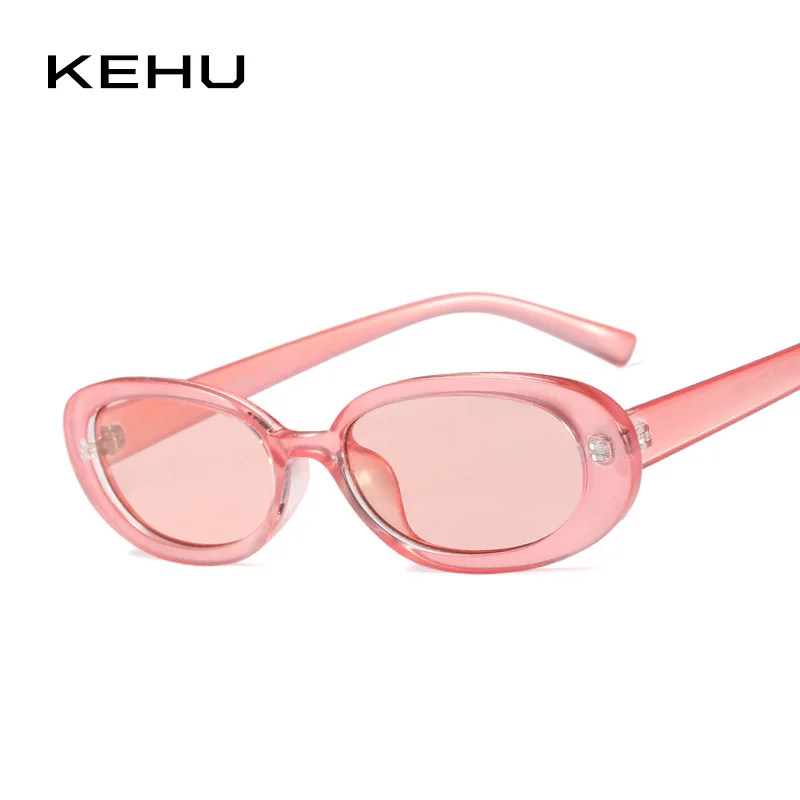 KEHU Women Sunglasses Oval Sun Glasses Brand Designer Designing Small Eyebrows Eyewear Oversized UV400 K9668 | Аксессуары для