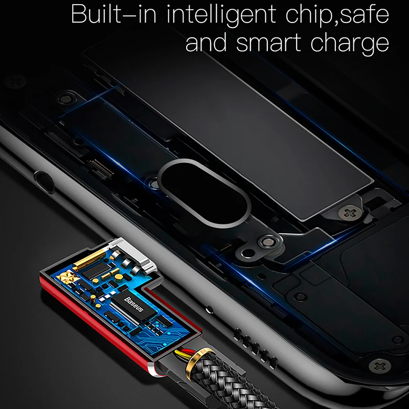 Кабель зарядный Baseus USB Type C 90 градусов для Samsung S10 S9 S8 Oneplus 6t 6 5|Кабели мобильных