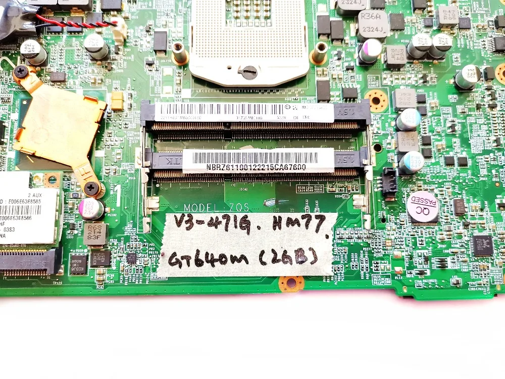 Оригинальная материнская плата для ноутбука ACER V3 471G HM77 GT640M 2 Гб DA0ZQSMB8E0