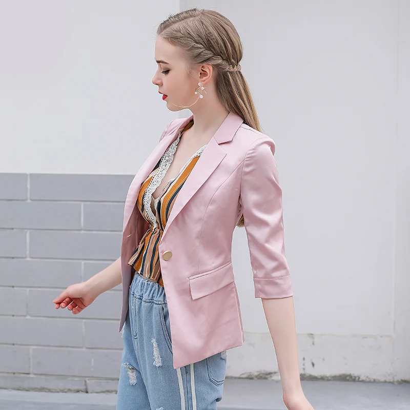 

Женский пиджак, новый модный пионерский маленький пиджак, женский тонкий секционный профессиональный костюм, короткий парадный дикий пидж...