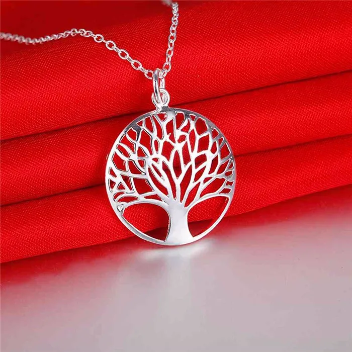 Fashion Elegant Ladies Necklace N925 Hollow Square Pendant Long Mulit Chain Silver Plated Jewelry Loving Gift AN990 | Украшения и