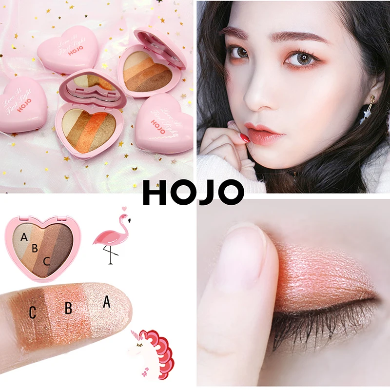 HOJO Shimmer Shadow Palette в форме сердца корейский стиль матовые тени для век красота