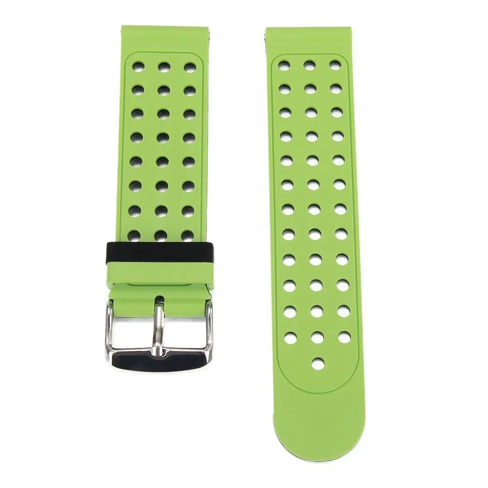 20 мм Универсальный силиконовый двухцветный ремешок для часов с круглым