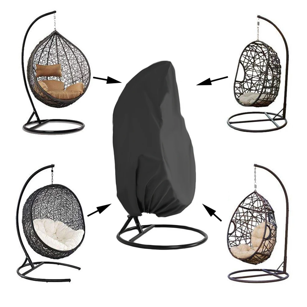 Rattan Swing Patio Garden Weave Hanging Egg Chair Seat Cover Anti-UV Waterproof