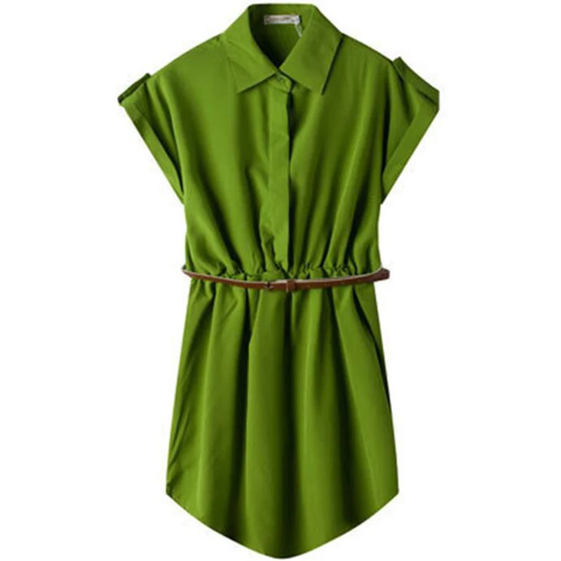 2017 новый летний женщин рубашка dress винтаж твердые элегантный casual офисные платья с