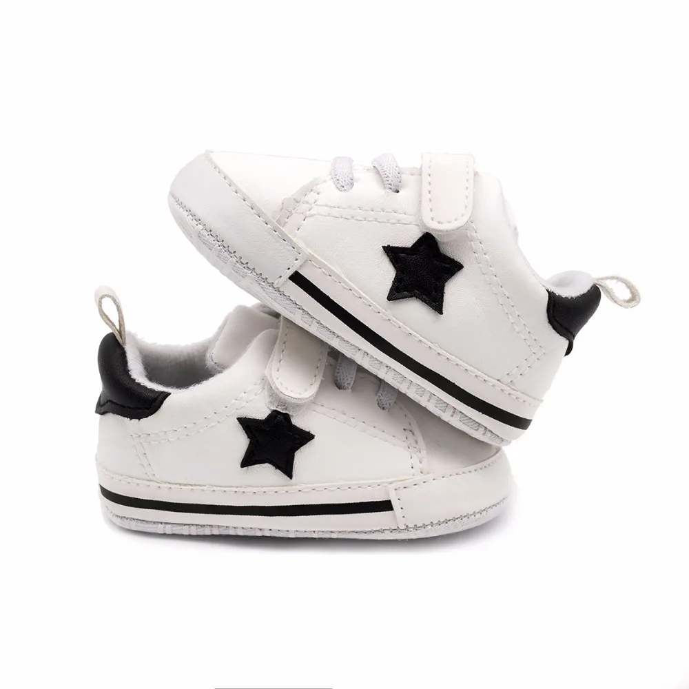 Детские зимние мягкие мокасины со звездами Белые Повседневные спортивные туфли
