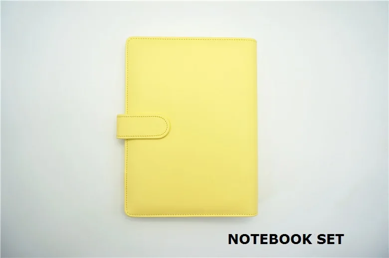 Записная книжка filofax из искусственной кожи со спиральными листочками многоразового использования, Дневник для путешествий, планировщик, блокнот, папка, A5, A6, студенческий прекрасный подарок - Цвет: Yellow Notebook A5