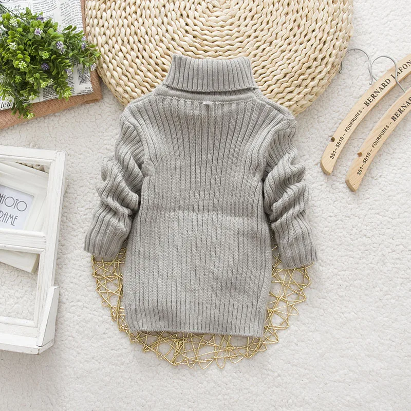 Autumn Winter Children's Sweater 7 Colors Children Turtleneck Kids Pure Color For 2-7 Years 24hours shippment | Детская одежда и