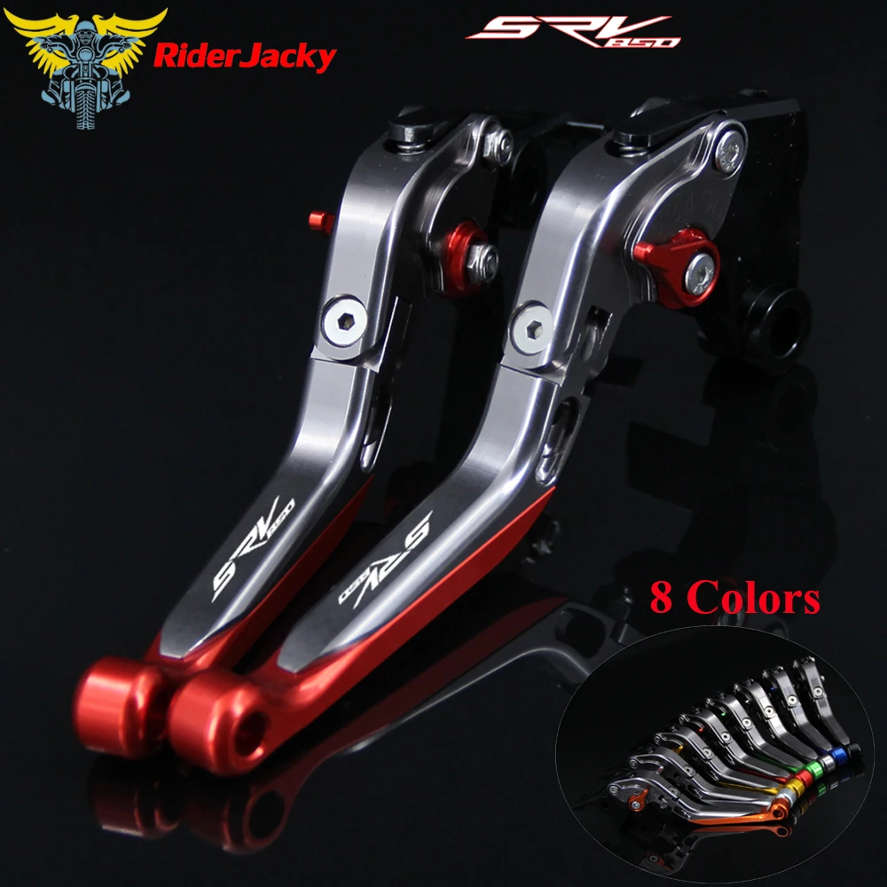 Красный + титановый логотип SRV850 для Aprilia SRV 850 Srv850 2012 2016 2014 2015 13 CNC складные