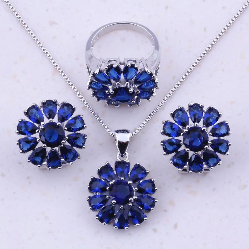 Женский комплект украшений из кристаллов 925 пробы вечерние ювелирные изделия