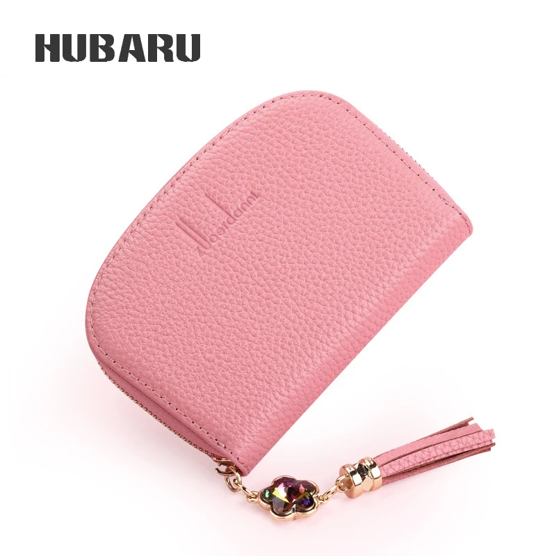 HUBARU/модный простой дизайн женский короткий Мини клатч кошелек из натуральной