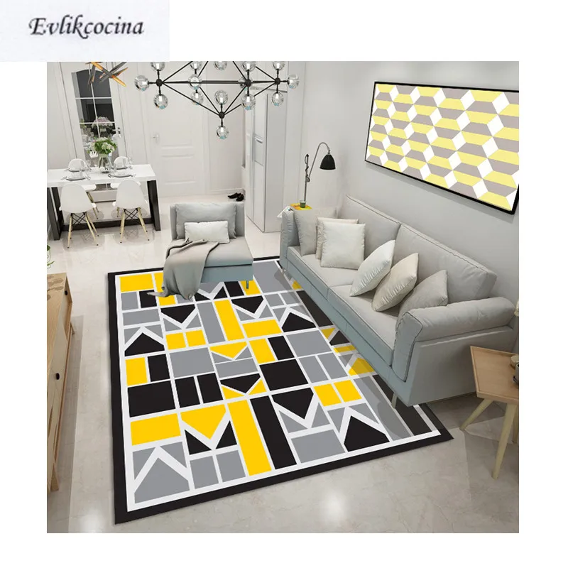 

Free Shipping Geometric Carpet Room Area Rug Floor Mat For Living Room Bedroom Large Trellis Design Tapete Para Sala Alfombra