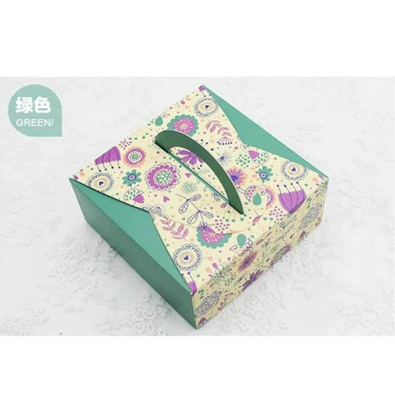 10 шт. печенья Бумага коробка для буфами на рукавах яичный пирог с ручкой