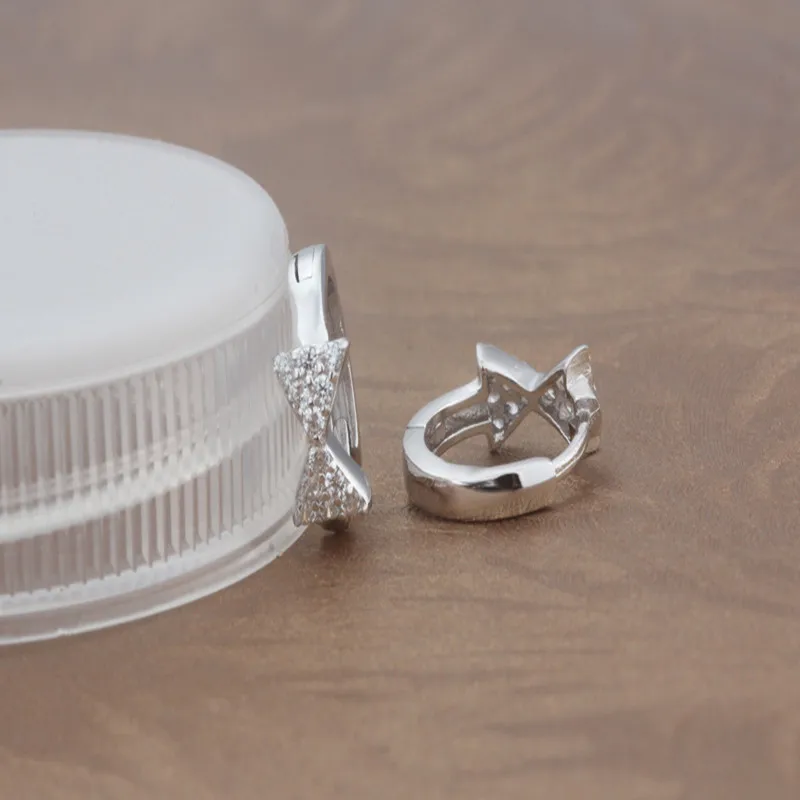 Гарантия 100% Стерлинговое серебро ювелирные изделия популярные серьги в