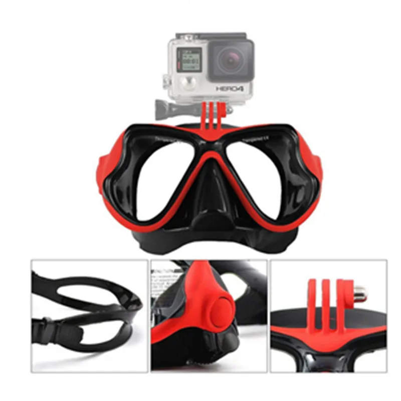 Подводная маска для дайвинга камеры Gopro Xiaomi Yi из закаленного стекла Акваланга Hero 4