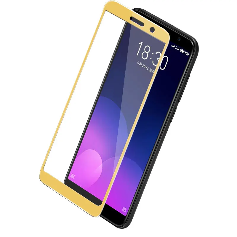 Закаленное стекло для Meizu M6T Meilan 6T цветная полноэкранная защитная пленка Синий