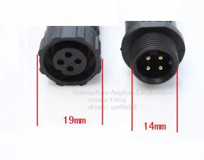 Водонепроницаемый 5 контактный разъем IP68 кабельный материал нейлон PA66 30 парт/лот