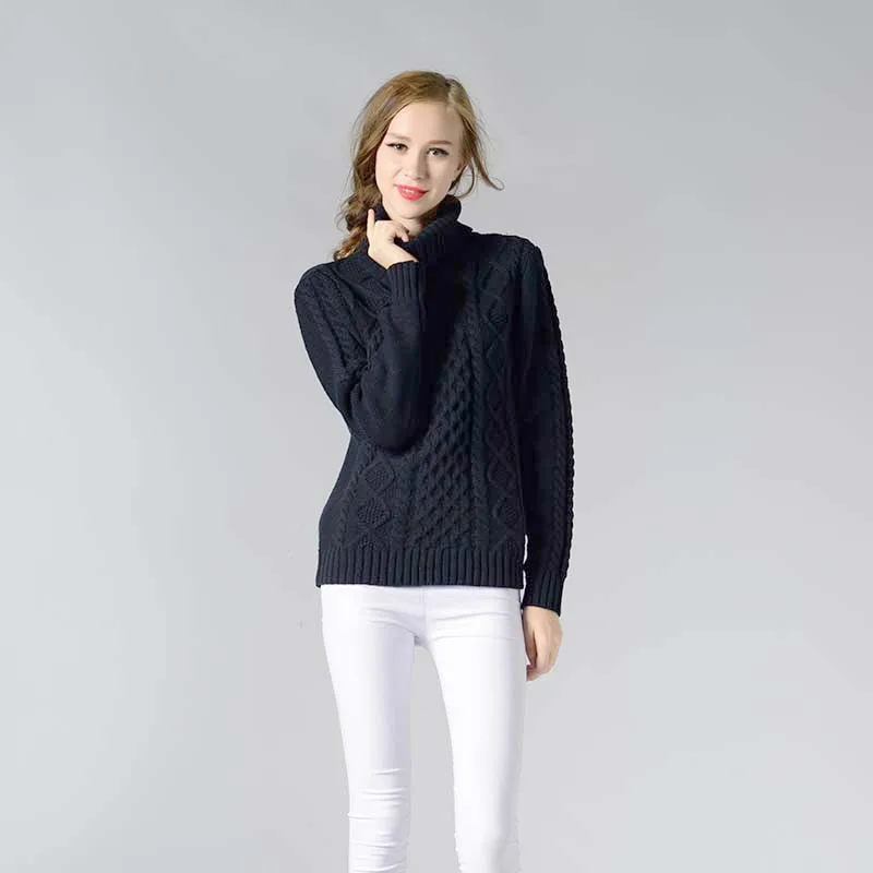 2019 новый зима водолазка женская свитер с горлом лонгслив досуг пуловер женский